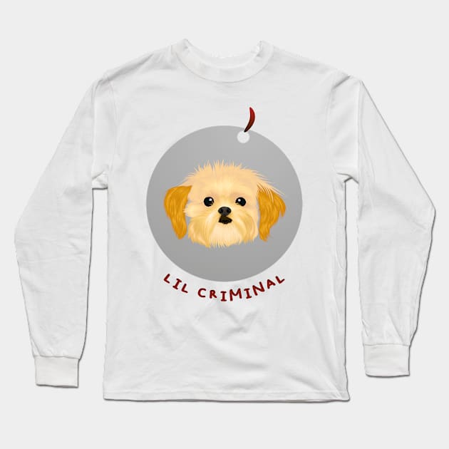 a very serious pup dogtag Long Sleeve T-Shirt by Jkriz.Dzign